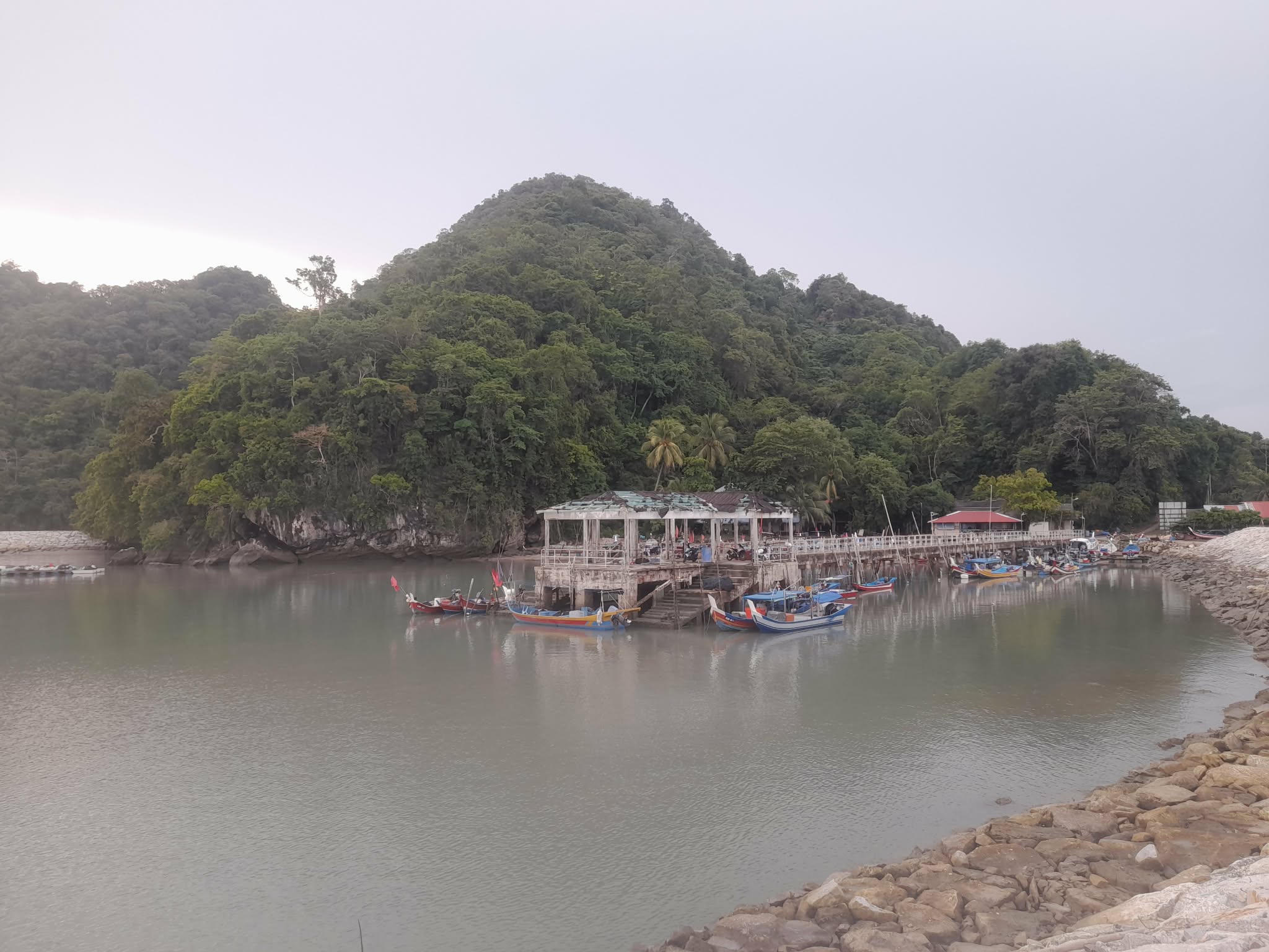 Fishing boats at the village pier